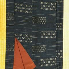 紬　袷　裄63強　身丈155.5の画像