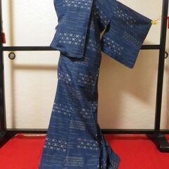 紬　袷　裄63強　身丈155.5の画像