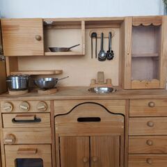 ままごと　木製　キッチン　手作り