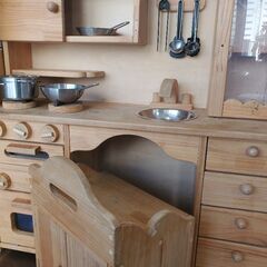 ままごと　木製　キッチン　手作りの画像