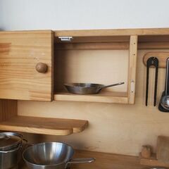 ままごと　木製　キッチン　手作りの画像