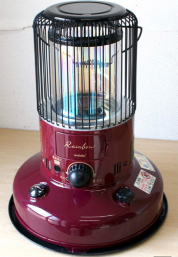 札幌市内配送無料 美品 18年製 トヨトミ 対流型 石油ストーブ 別注カラー/マルーンレッド RB-250(R)