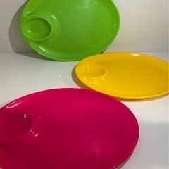 【中古】ワンプレート　プラスチックプレート　5枚セットの画像