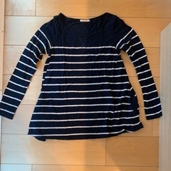 【差し上げます】ボーダーカットソー