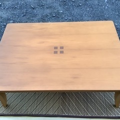 引き渡し決定！中古　家具長こたつ　ナチュラル　105の画像