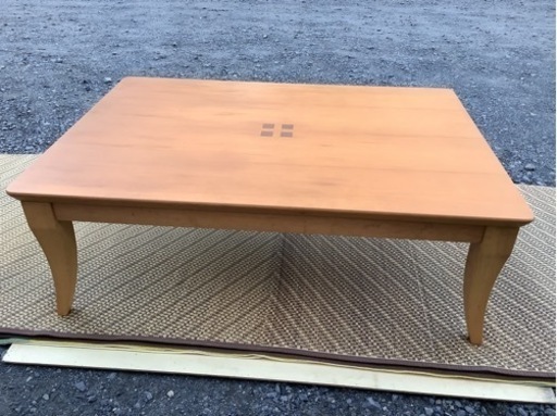 引き渡し決定！中古　家具長こたつ　ナチュラル　105