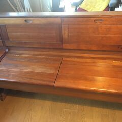 【 無料】木製コーナーベンチ３点セットの画像