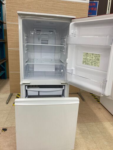中古　動作確認済み　2ドア冷蔵庫 SHARP　シャープ　SJ-BK14Y-W　137リットル　右開き　　管理番号JTH-18