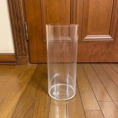 円柱 花瓶 大 フラワーベース ガラス クリア 
