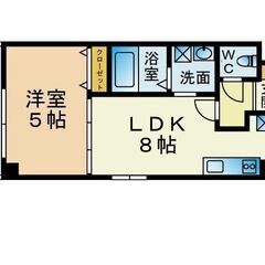 ペット可（猫）😺　西鉄平尾駅へ徒歩14分の１LDK　敷金礼金ゼロ...