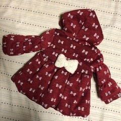 リボン柄ボアジャケットの画像