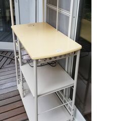 キャスター付き多段キッチンラック