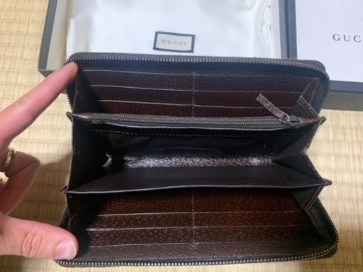 未使用に近い 箱付きGUCCI グッチ GGキャンバス 財布 長財布