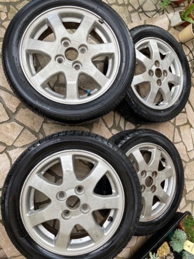 ダイハツ純正14インチアルミホイールバリ山タイヤ