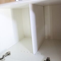 キッチンボード Glace ナチュラルカラー ハイグロス 幅90cm モイス ハイタイプ ソフトクローズ 食器棚   中古家具 店頭引取歓迎 R4817)