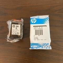 hpのインク　140(黒)と141(カラー)
