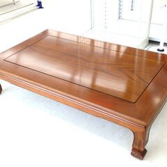 北海道/千歳市 KARIMOKU/カリモク 在銘 杉本作 座卓テーブル 総天然木