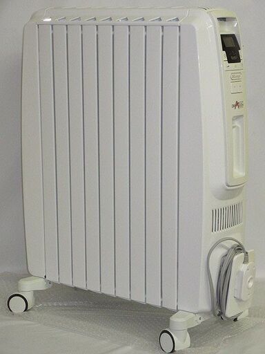 rb0248　デロンギ　オイルヒーター　ドラゴンデジタル　DDQ0915　～10畳　DeLonghi　リモコン付き　ホワイト　ヒーター　フィン9枚　ストーブ　タイマー付き