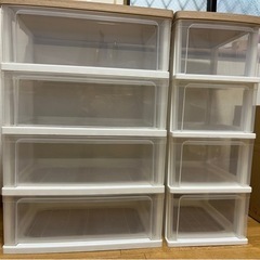 引取り先決まりました/4段収納チェスト2個　プラスチックケース