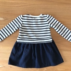 90cm 女の子 裏起毛 ワンピースの画像