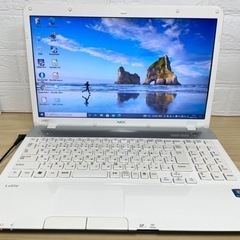NEC白いパソコンCore i3/新品SSD/4GB/無線LAN(WiFi)
