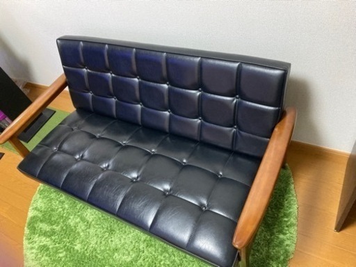 ［終了］ソファ［カリモク　黒 60K 2シーター］