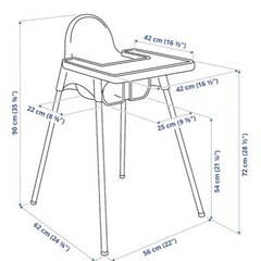 IKEA アンティロープ　ハイチェアの画像