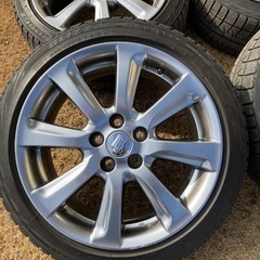 スタッドレスタイヤ　225/45R18  クラウン純正アルミの画像