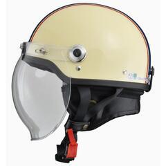 女性の方オススメ 新品 ハーフヘルメット CROSS CR-760 アイボリー×ネイビーの画像
