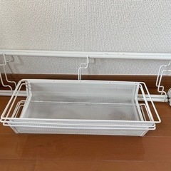 ニトリ　キャスター付き収納ラック　ホワイトの画像