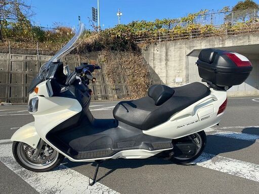 車検R5/12迄 H23年式 スズキ スカイウェイブ650LX KERKERマフラー GIVIスクリーン ETC ナビ レーダー リアボックス フェンダーレス