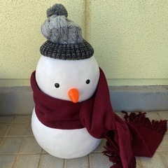 自宅玄関等のオブジェに☆雪だるま 置き物の画像