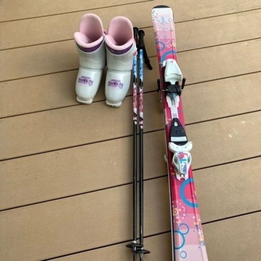 子供用 スキーブーツ スキー板 ストックセット