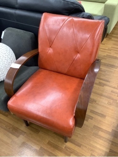 B-COMPANY  アームチェア　ブラウン　合皮　クールベレザー　369