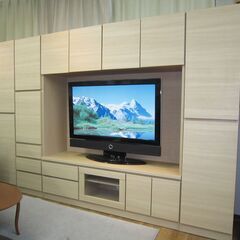 R247 高級感 NITORI 壁面テレビボード、リビングボード、幅270cm 65インチまで