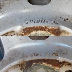 値下! ミニクーパー 純正アルミ 2本 15インチ F56 F55 MINI タイヤ付の画像