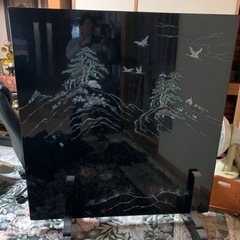 螺鈿細工の高級衝立の画像