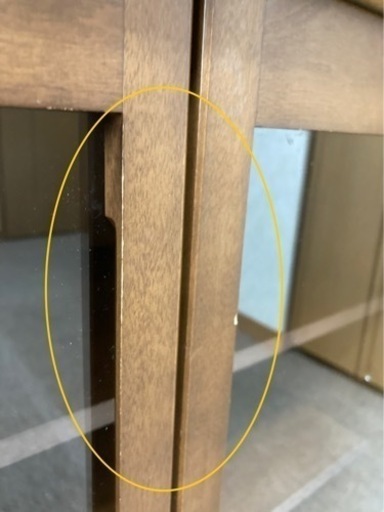 無印良品 ウォールナット材キャビネット大ガラス扉幅120×奥行40×高さ83cm