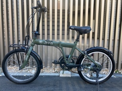 お決まり(美品)JEEPーJE206g変速折りたたみ自転車