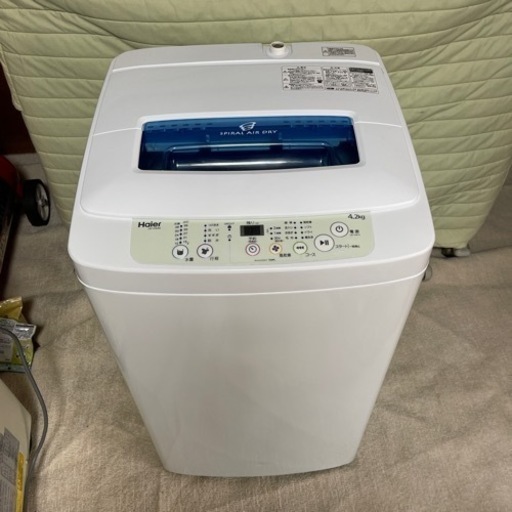 美品Haier ハイアール 縦型 全自動洗濯機 4.2kg 2019年製