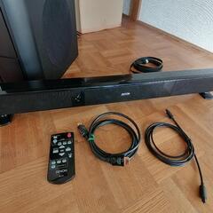 センタースピーカーとウーファー、今までテレビに繋げて普通に使って...
