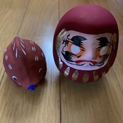【今週1,000円】【未使用】『2021年のダルマと缶２つ➕いのしし』の画像