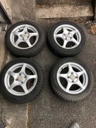 スタッドレスタイヤアルミホイル付き　中古4本セット　155/65/14　スペーシアetc
