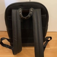 ZARA メンズ リュック バックパック フェイクレザー 黒の画像
