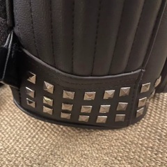 ZARA メンズ リュック バックパック フェイクレザー 黒の画像