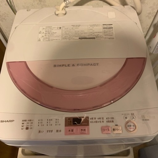 SHARP 洗濯機　ES-GE6A 6.0kg