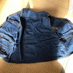 作業着デニムベスト　中古品の画像
