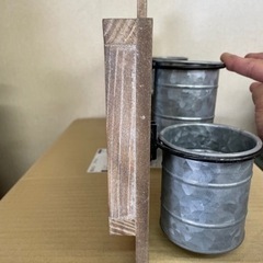 壁掛け　ブリキ5ポット　ガーデニングの画像