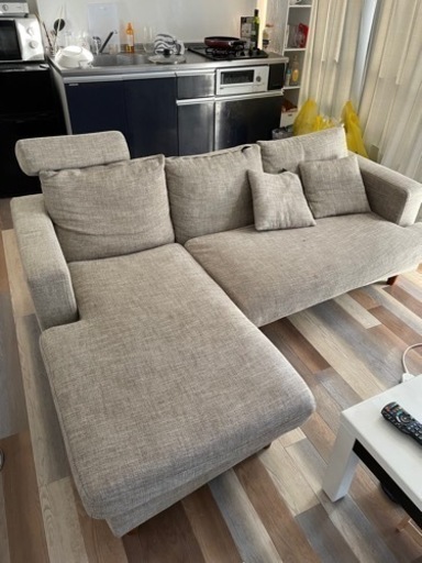 ２人用ソファ　ベージュ 11,400円