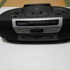 ポータブルWカセットCDラジカセ